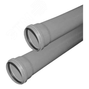 Труба канализационная 110x2000 мм, толщина 2.2, PP однораструбная, серая