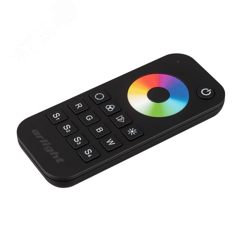 Пульт SMART-R28-RGBW Black 1 зона, 2.4G ARL, IP20 пластик, 5 лет