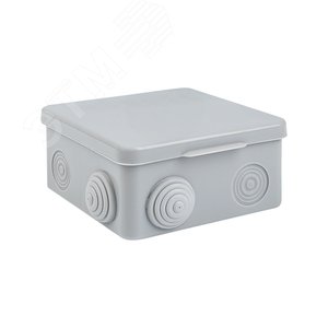 Коробка распределительная КМР-030-031 с крышкой (85х85х40) для прямого монтажа 8 мембр. вводов серая IP55 розн. стикер EKF