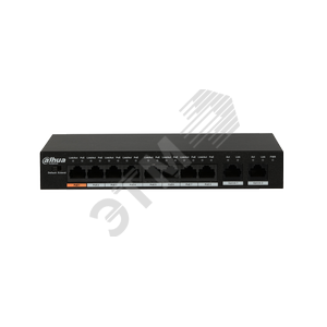Коммутатор неуправляемый 8 портов RJ45 10 100 1000 Мб/с PoE 96Вт