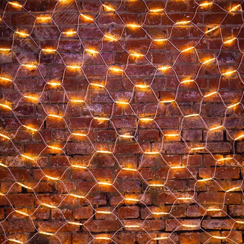 Гирлянда Сеть 2x3 м, белый каучук, 432 LED теплый белый
