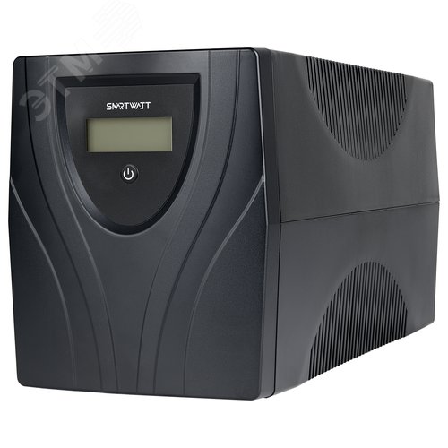 Источник бесперебойного питания SMARTWATT UPS UNI PRO LCD 1000, линейно-интерактивный SIN, мощность 1000/700 ВА/Вт, напольный, LCD дисплей, Shuko CEE7/4 - 3 шт. , IEC C13 - 3 шт., встроенные АКБ