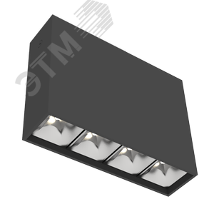 Светильник светодиодный ДПО-14Вт 4000К DL-Box Reflect Multi 55 град. черный