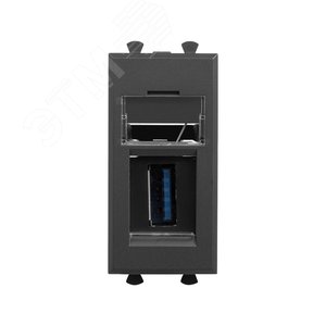 Avanti USB 3.0 розетка модульная, тип А-А, , Черный матовый, 1 модуль