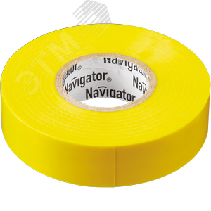 Изолента ПВХ желтая 19мм 20м Navigator NIT-A19-20/Y