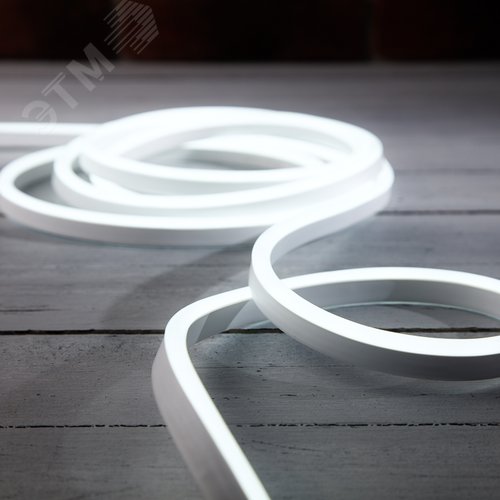 Неон гибкий LED SMD 8х16 мм, односторонний, белый, 120 LED/м, 5 м