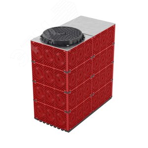 Кабельный колодец связи (ККС) пластиковый для кабельной канализации с пластиковым люком, 1500х750х1500 мм
