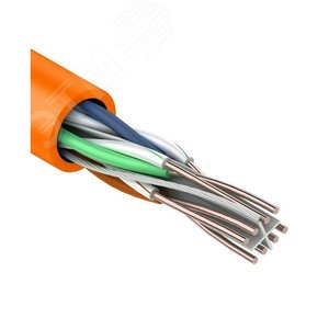 Витая пара U/UTP CAT 6 4х2х0.57мм LSZH нг(А)-HF 23AWG IN оранжевый