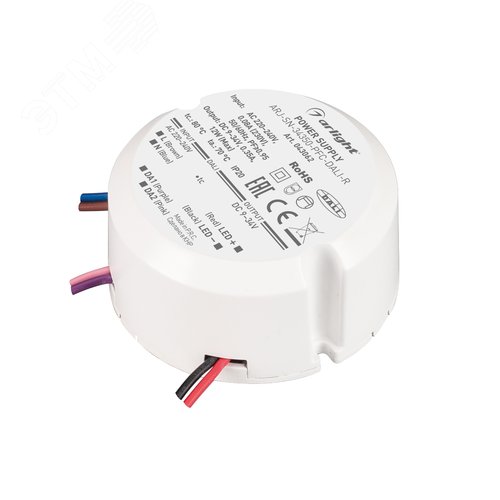 Блок питания ARJ-SN-34350-PFC-DALI-R (12W, 9-34V, 0.35A) (IP20 Пластик, 3 года)