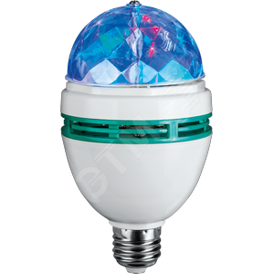 Диско-лампа светодиодная LED 3вт Е27 RGB