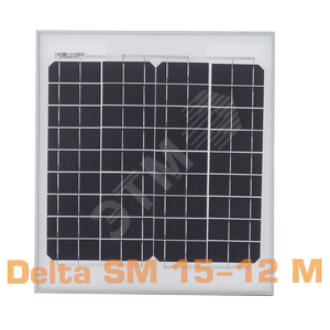 Фотоэлектрический солнечный модуль (ФСМ) Delta SM 15-12 M 15Ватт 12В Моно