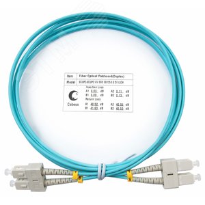 Патч-корд оптический duplex 2м SC-SC 50/125MM OM3 LSZH
