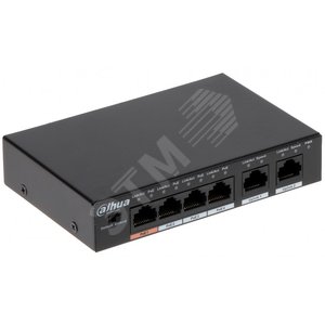Коммутатор неуправляемый 6  портовRJ45 10 100 Мб/с  PoE 60Вт