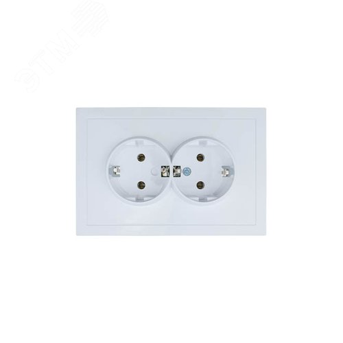 ZIMA Розетка двойная с заземлением 16А, механизм, белая Lezard 704-0200-127BQC