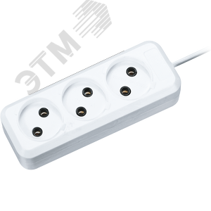 Удлинитель Navigator 71 449 NPE-S1-03-300-X-2x0.75 без заземления 3 гн. 3м 6А ПВС 2х0.75