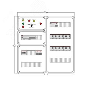 Щит управления электрообогревом DEVIBOX HR 12x1700 D850 (в комплекте с терморегулятором)