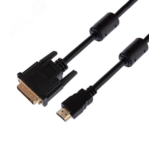 Кабель HDMI - DVI-D с фильтрами, 7 м., черный GOLD
