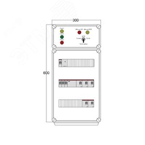 Щит управления электрообогревом DEVIBOX HR 5x2800 D330 (в комплекте с терморегулятором и датчиком температуры)