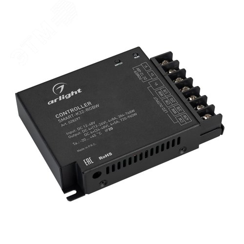 Контроллер SMART-K32-RGBW (12-48V, 4x8A, 2.4G) (ARL, IP20 Металл, 5 лет)