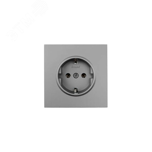 ZIMA Розетка с заземлением, 16 А, механизм, серый матовый Lezard 704-7488-122BQC