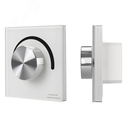 Панель SMART-P37-DIM-IN White (230V, 1.5A, TRIAC, Rotary, 2.4G) (ARL, IP20 Пластик, 5 лет)