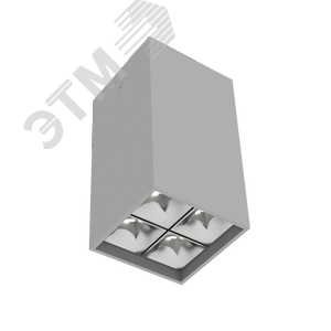 Светильник светодиодный ДПО-10Вт 3000К DL-Box Reflect Multi 55 град. серый