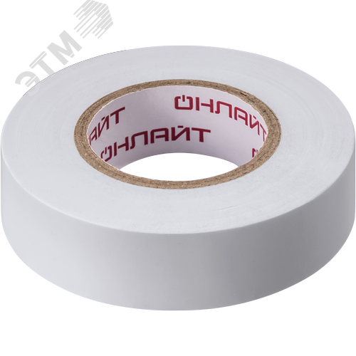 Изолента ПВХ белая 19мм 20м ОНЛАЙТ OIT-B19-20/WH