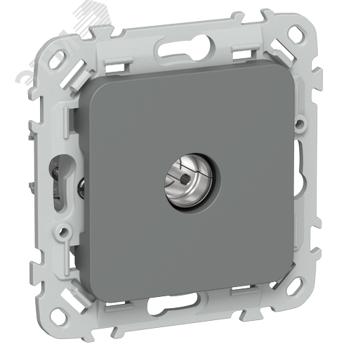 FLITE Розетка TV экранированная проходная тип M РТВм-1-1-2-ФлМА мокрый асфальт IEK