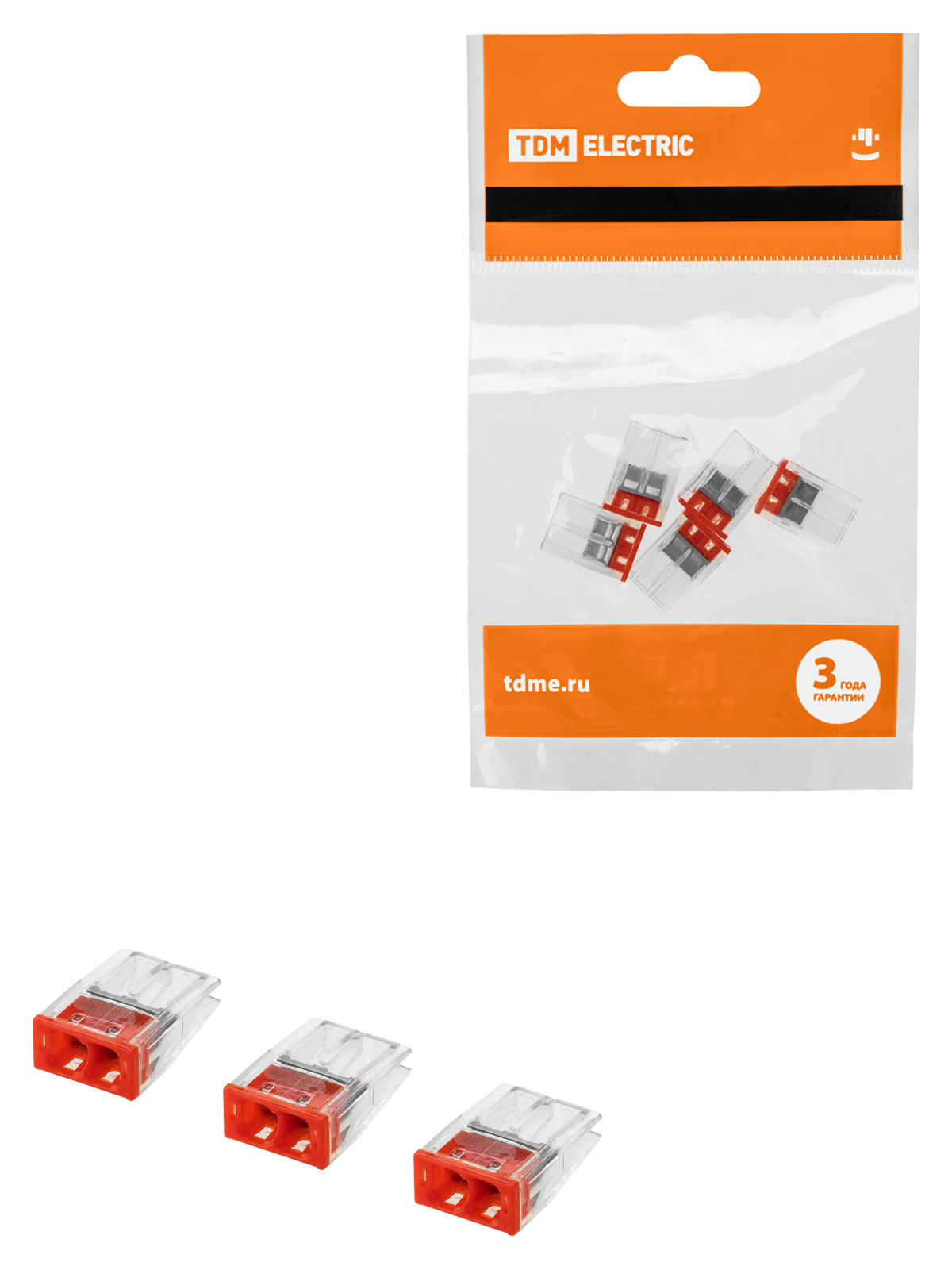 Строительно-монтажная клемма КБМ-2273-232 (2,5мм2) с пастой (5 шт/упак) TDM