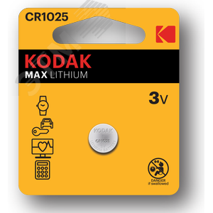 Батарейка CR1025-1BL MAX Lithium (60/240/50400)