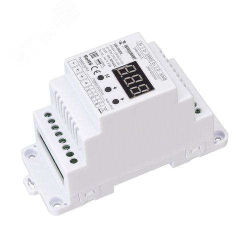 INTELLIGENT ARLIGHT Декодер SMART-DMX512-103-62-RDM-DIN (12-48V, 3x6A) (IARL, IP20, пластик, 5 лет)