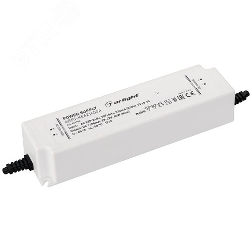 Блок питания ARPJ-KE421400A (60W, 1400mA, PFC) (ARL, IP65 Пластик, 5 лет)