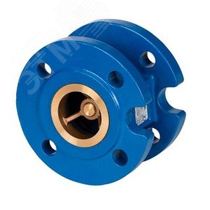Клапан обратный фланцевый NVD402R PN16 DN80 пружинный с аксиальным затвором, чугун GJL250