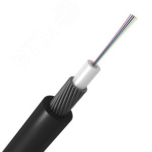 Кабель волоконно-оптический 9/125 одномодовый. 8  волокна. loose tube. бронированный стальными      проволоками. для внешней прокладки. в грунт (-40C ~ +70). PE. черный