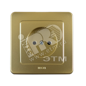 Розетка скрытая со шторками золото