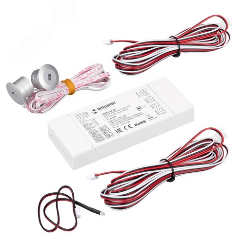 Контроллер лестничный INTELLIGENT ARLIGHT SMART-PWM-102-72-SH-PD-SUF (12-48V, 2x6A, SENS) (IARL, IP20, Пластик, 5 лет)