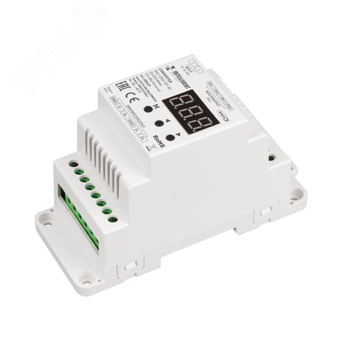 Конвертер INTELLIGENT ARLIGHT DALI-DMX-301-82-D2-DIN White (12-48V, Reverse) (ARL, IP20 Пластик, 5 лет)