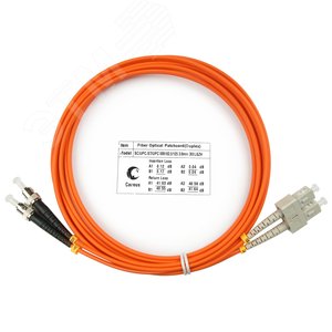 Патч-корд оптический duplex 3м SC-ST 62,5/125MM LSZH