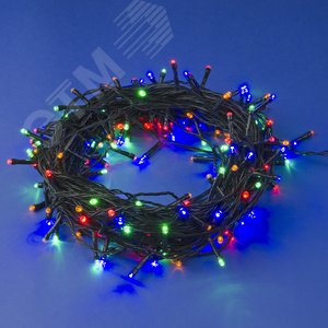 Гирлянда светодиодная, 20 м 200 светодиодов ULD-S2000-200/DGA MULTI IP20 разноцветный свет зеленый провод
