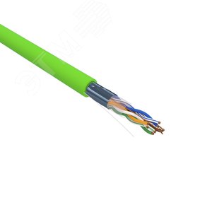 Витая пара F/UTP CAT 5e нг(А)-LSLTx 4PR 24AWG INDOOR SOLID зеленый 305м