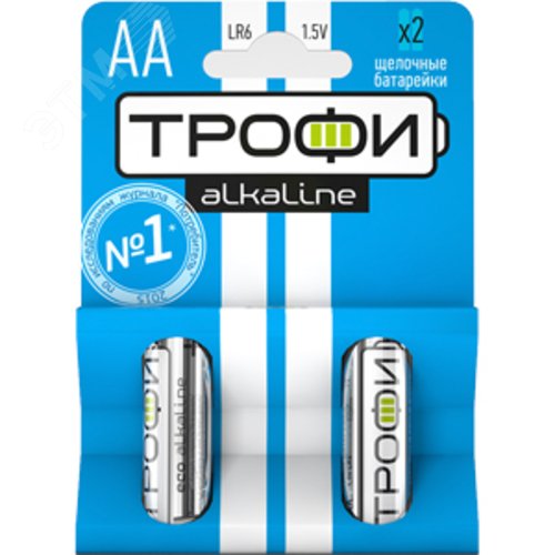 Батарейка Трофи LR6-2BL ENERGY POWER Alkaline (40/320/15360)