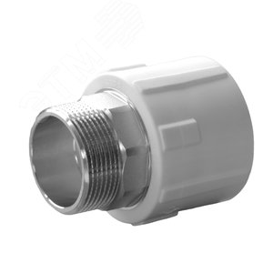 Муфта комбинированная 40x1 1/4' НР под ключ полипропиленовая PPR белая