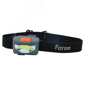Фонарь светодиодный налобный аккумуляторный 3w 1COB USB IP44 пластик