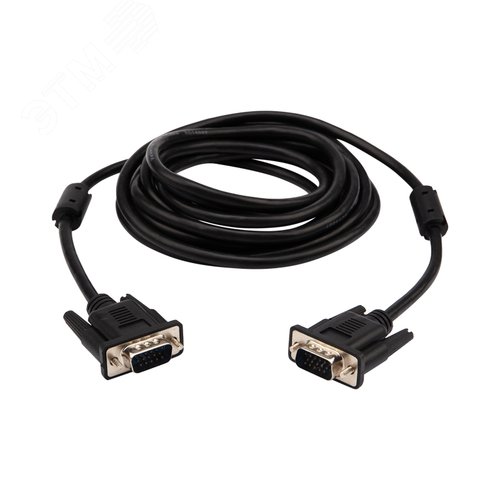Шнур VGA - VGA с ферритами, 3м., черный