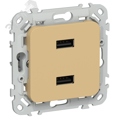 FLITE Розетка USB A+A 3,1А РЮ-2-ФлШм шамуа IEK