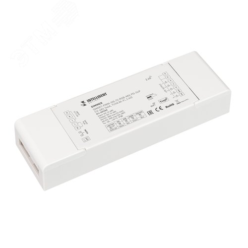 Диммер SMART-PWM-105-72-RGB-MIX-PD-SUF (12-48V, 5x6A, TUYA Wi-Fi, 2.4G) ( IP20 Пластик, 5 лет)