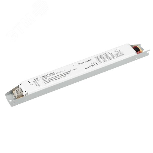 Блок питания ARJ-LG-60-LINEAR-PFC-HV (60W, 80-300V, 0.2-0.5A) (ARL, драйвер для светодиодов и светильников, IP20 металл, 5 лет)