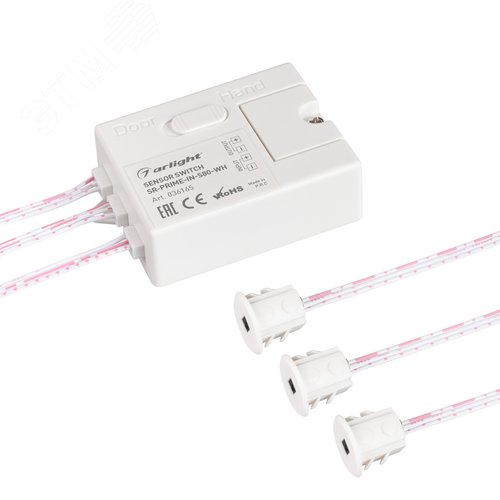 ИК-датчик SR-PRIME-IN-S80-WH 12-24V, 96-192W, DOOR/HAND, IP20 пластик, 2 года