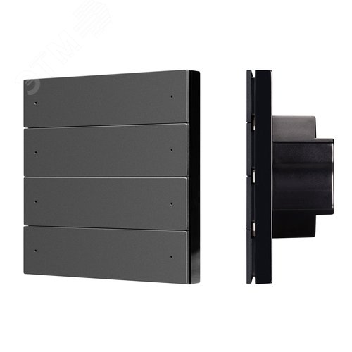 Панель кнопочная INTELLIGENT ARLIGHT SMART DALI-301-22-8K-D2-IN Black BUS, Frameless, IP20, пластик, 5 лет