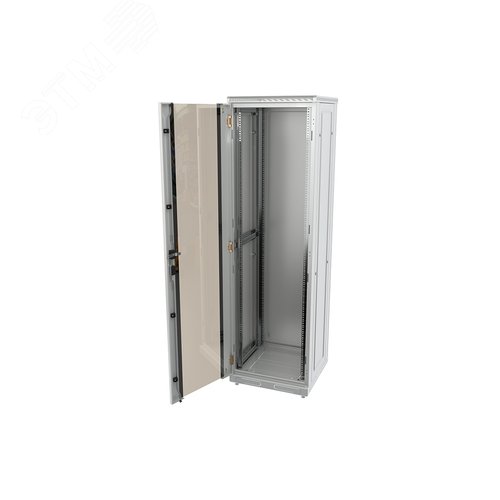Шкаф телекоммуникационный напольный 47U 600x1000 ШТ-НП-47U-600-1000-С, передняя дверь стекло